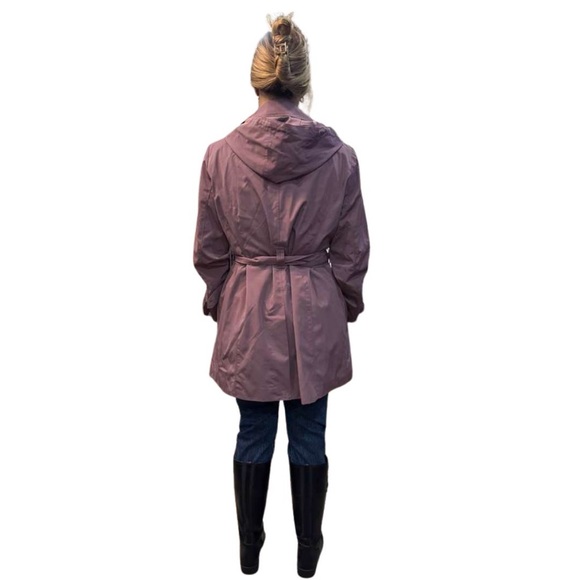 London Fog Aurora Belted Trench Coat – Mauve/Purple – Size XL - Picture 3 of 8
